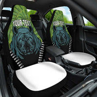 Personalised Lesotho Black Rhinoceros Car Seat Cover With Aloe Polyphylla