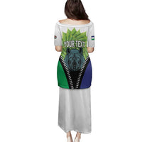 Personalised Lesotho Black Rhinoceros Family Matching Puletasi and Hawaiian Shirt With Aloe Polyphylla