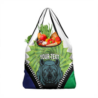 Personalised Lesotho Black Rhinoceros Grocery Bag With Aloe Polyphylla
