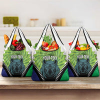 Personalised Lesotho Black Rhinoceros Grocery Bag With Aloe Polyphylla