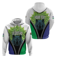 Personalised Lesotho Black Rhinoceros Hoodie With Aloe Polyphylla