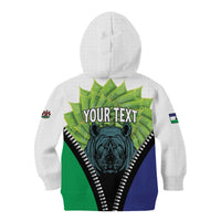 Personalised Lesotho Black Rhinoceros Kid Hoodie With Aloe Polyphylla