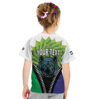 Personalised Lesotho Black Rhinoceros Kid T Shirt With Aloe Polyphylla