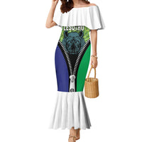 Personalised Lesotho Black Rhinoceros Mermaid Dress With Aloe Polyphylla