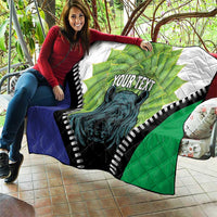 Personalised Lesotho Black Rhinoceros Quilt With Aloe Polyphylla