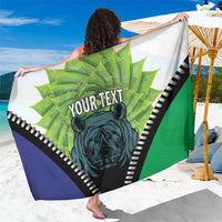 Personalised Lesotho Black Rhinoceros Sarong With Aloe Polyphylla