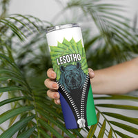 Personalised Lesotho Black Rhinoceros Skinny Tumbler With Aloe Polyphylla