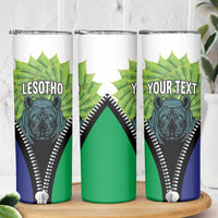 Personalised Lesotho Black Rhinoceros Skinny Tumbler With Aloe Polyphylla