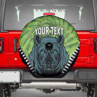Personalised Lesotho Black Rhinoceros Spare Tire Cover With Aloe Polyphylla