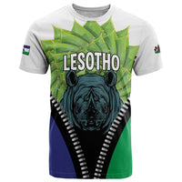Personalised Lesotho Black Rhinoceros T Shirt With Aloe Polyphylla