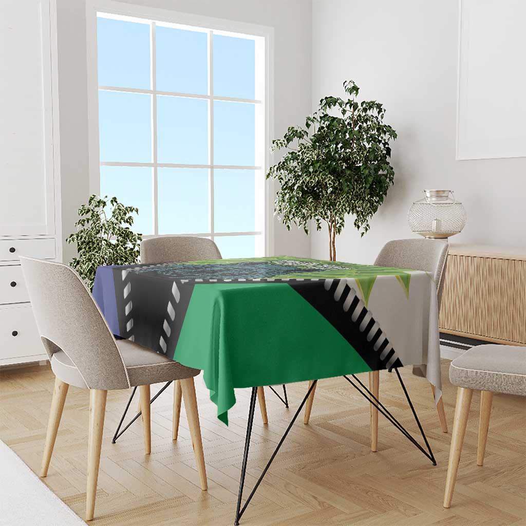 Personalised Lesotho Black Rhinoceros Tablecloth With Aloe Polyphylla