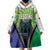 Personalised Lesotho Black Rhinoceros Wearable Blanket Hoodie With Aloe Polyphylla