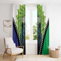 Personalised Lesotho Black Rhinoceros Window Curtain With Aloe Polyphylla