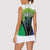 Personalised Lesotho Black Rhinoceros Women Sleeveless Polo Shirt With Aloe Polyphylla