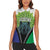 Personalised Lesotho Black Rhinoceros Women Sleeveless Polo Shirt With Aloe Polyphylla