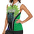 Personalised Lesotho Black Rhinoceros Women Sleeveless Polo Shirt With Aloe Polyphylla