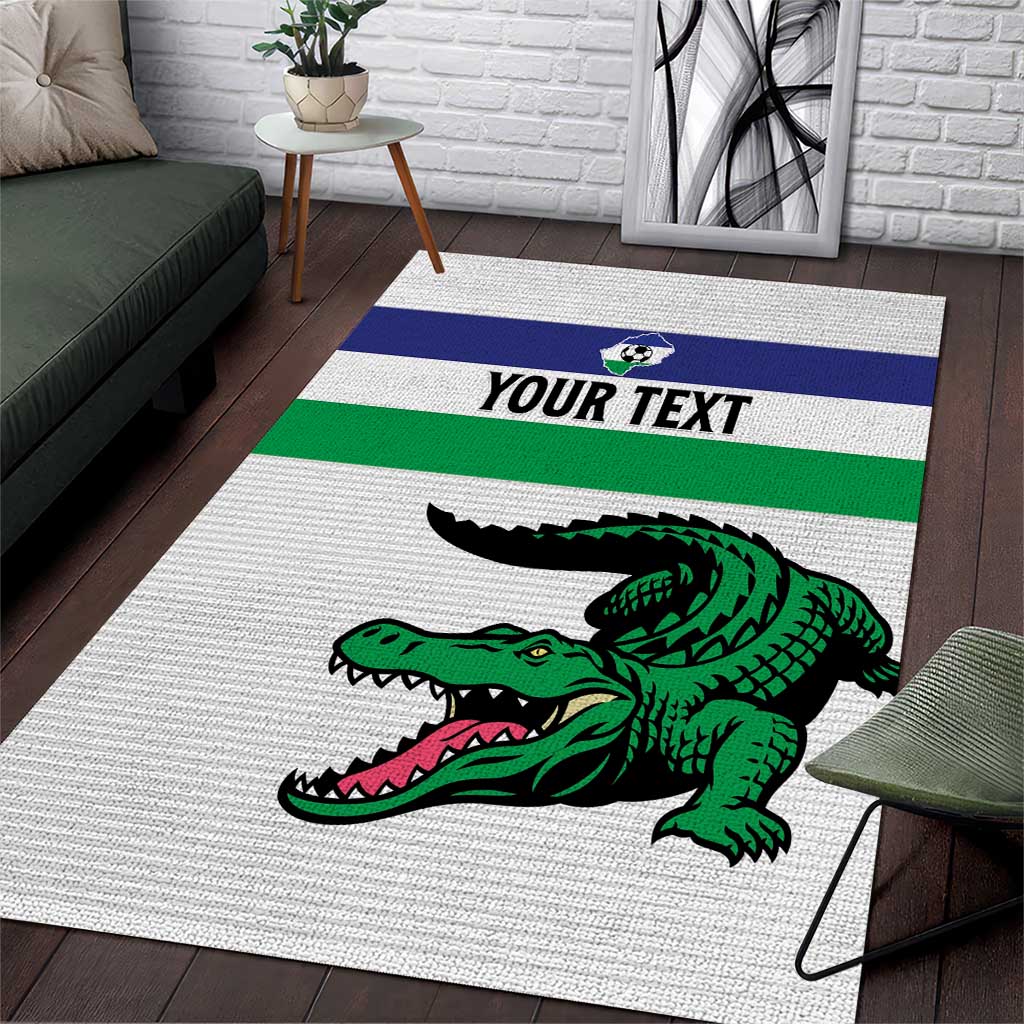 Custom Lesotho Football Area Rug Likuena For Victory
