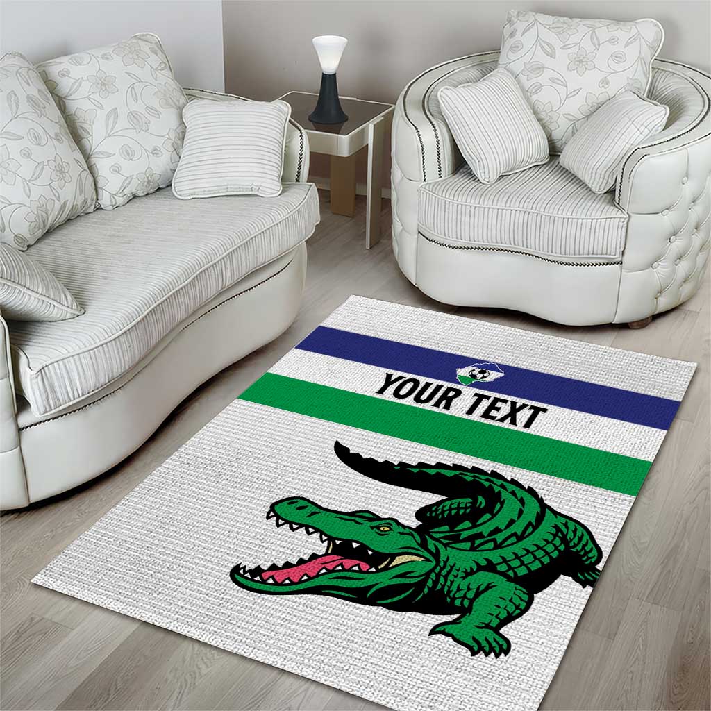 Custom Lesotho Football Area Rug Likuena For Victory