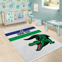 Custom Lesotho Football Area Rug Likuena For Victory
