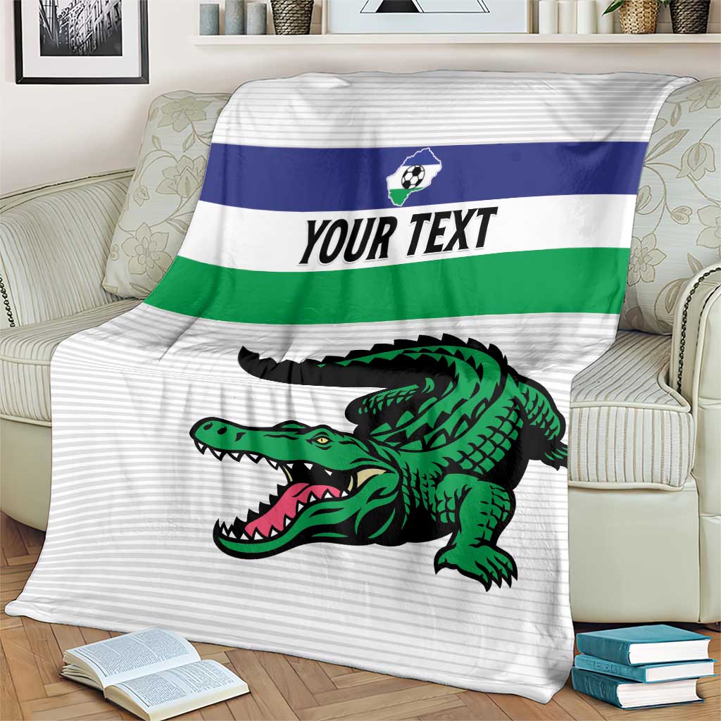 Custom Lesotho Football Blanket Likuena For Victory