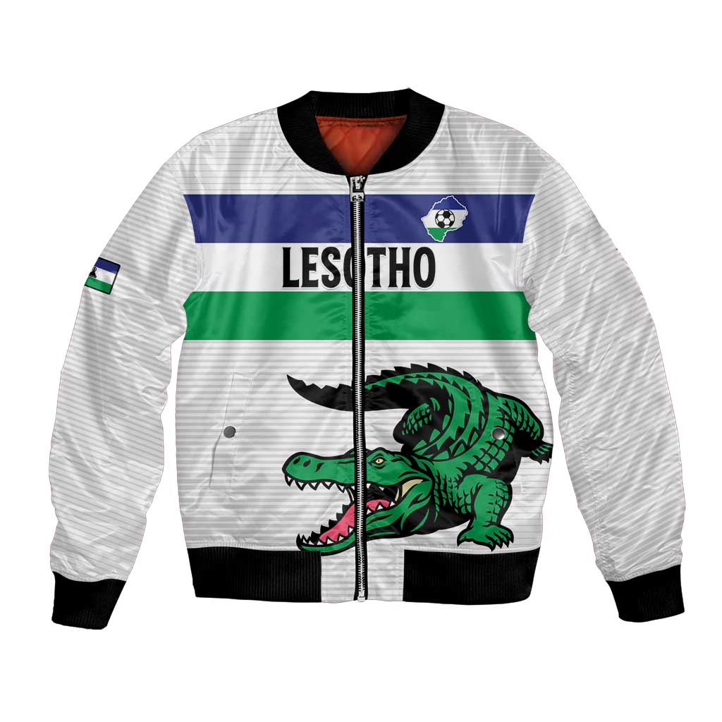 Custom Lesotho Football Bomber Jacket Likuena For Victory
