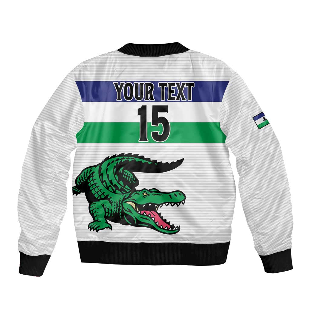 Custom Lesotho Football Bomber Jacket Likuena For Victory