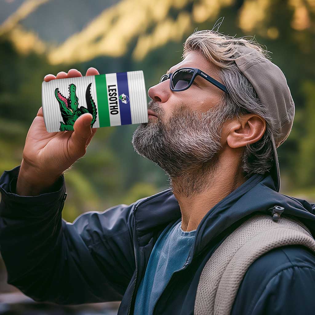 Custom Lesotho Football 4 in 1 Can Cooler Tumbler Likuena For Victory