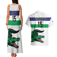 Custom Lesotho Football Couples Matching Tank Maxi Dress and Hawaiian Shirt Likuena For Victory