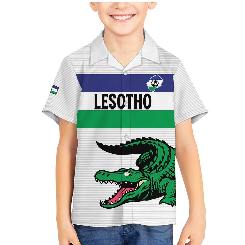 Custom Lesotho Football Family Matching Mermaid Dress and Hawaiian Shirt Likuena For Victory