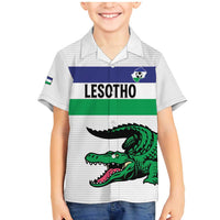 Custom Lesotho Football Family Matching Mermaid Dress and Hawaiian Shirt Likuena For Victory