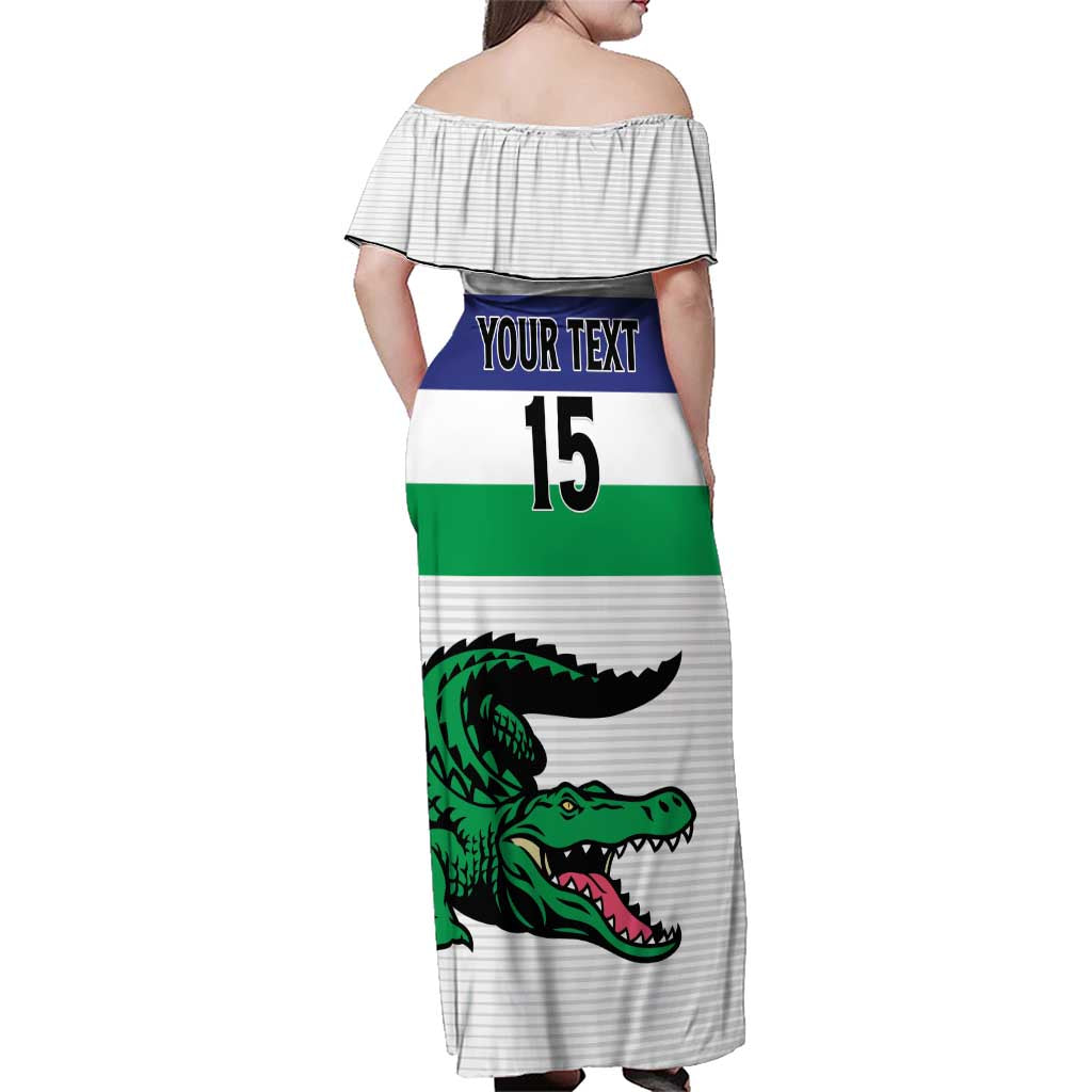 Custom Lesotho Football Family Matching Off Shoulder Maxi Dress and Hawaiian Shirt Likuena For Victory