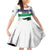 Custom Lesotho Football Family Matching Off Shoulder Short Dress and Hawaiian Shirt Likuena For Victory