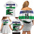 Custom Lesotho Football Family Matching Off Shoulder Short Dress and Hawaiian Shirt Likuena For Victory