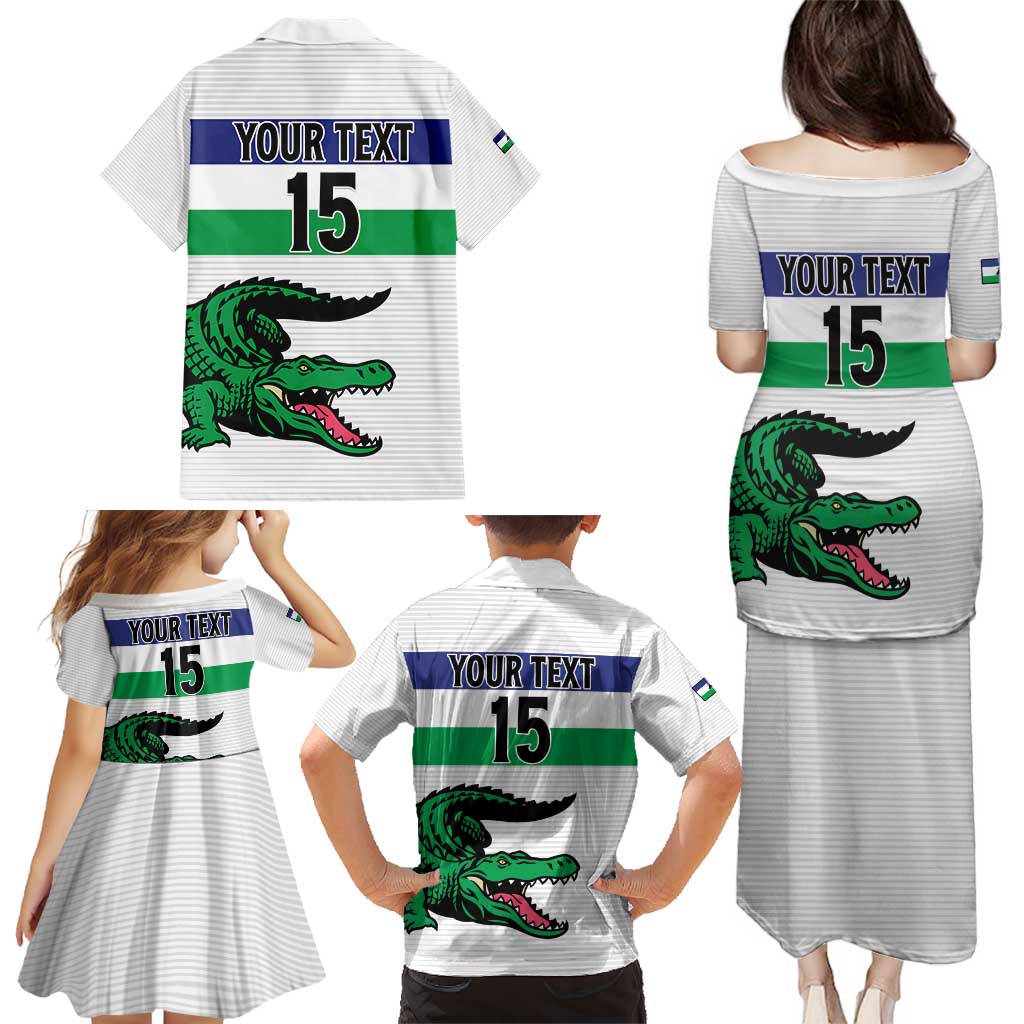 Custom Lesotho Football Family Matching Puletasi and Hawaiian Shirt Likuena For Victory