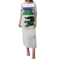 Custom Lesotho Football Family Matching Puletasi and Hawaiian Shirt Likuena For Victory