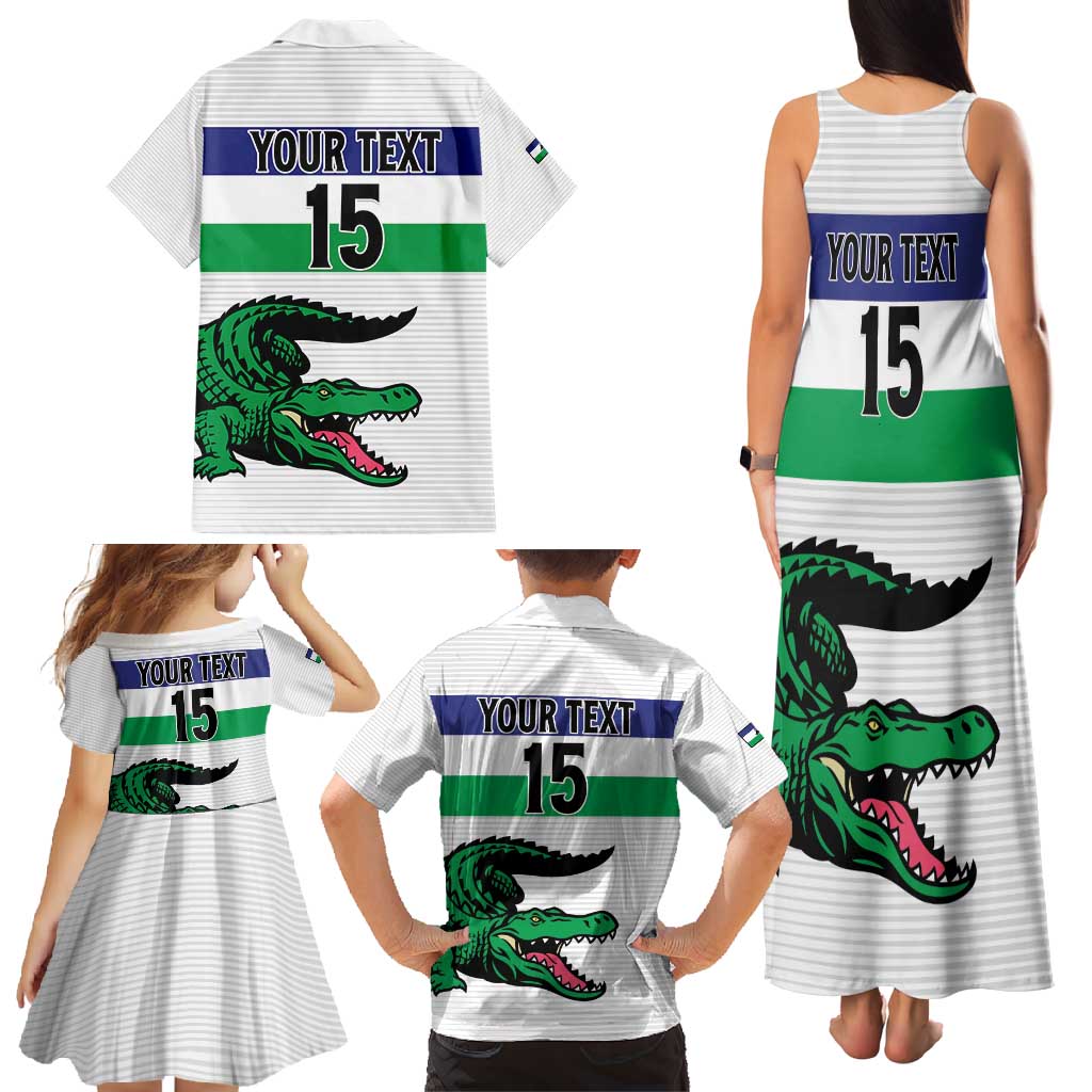 Custom Lesotho Football Family Matching Tank Maxi Dress and Hawaiian Shirt Likuena For Victory