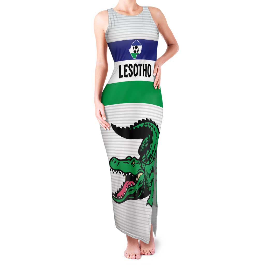 Custom Lesotho Football Family Matching Tank Maxi Dress and Hawaiian Shirt Likuena For Victory