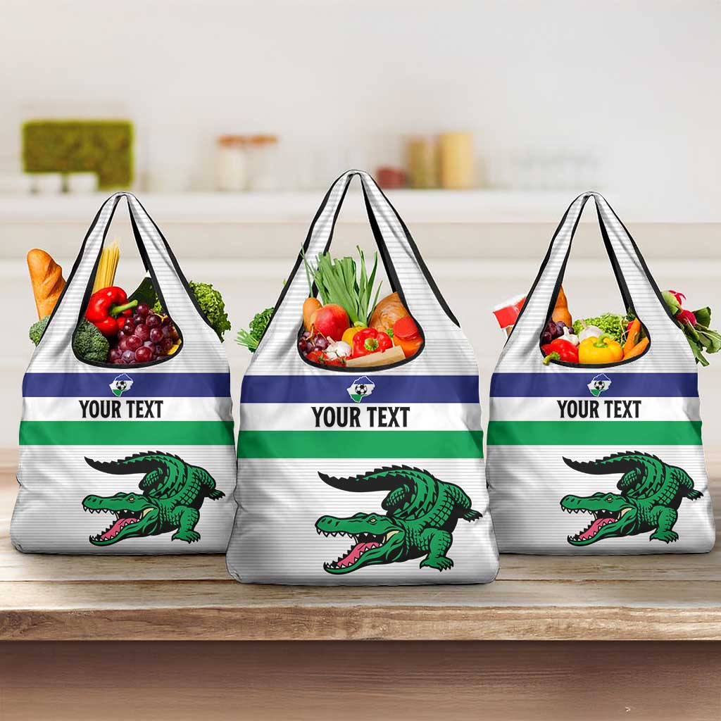 Custom Lesotho Football Grocery Bag Likuena For Victory