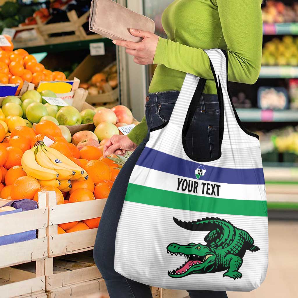 Custom Lesotho Football Grocery Bag Likuena For Victory