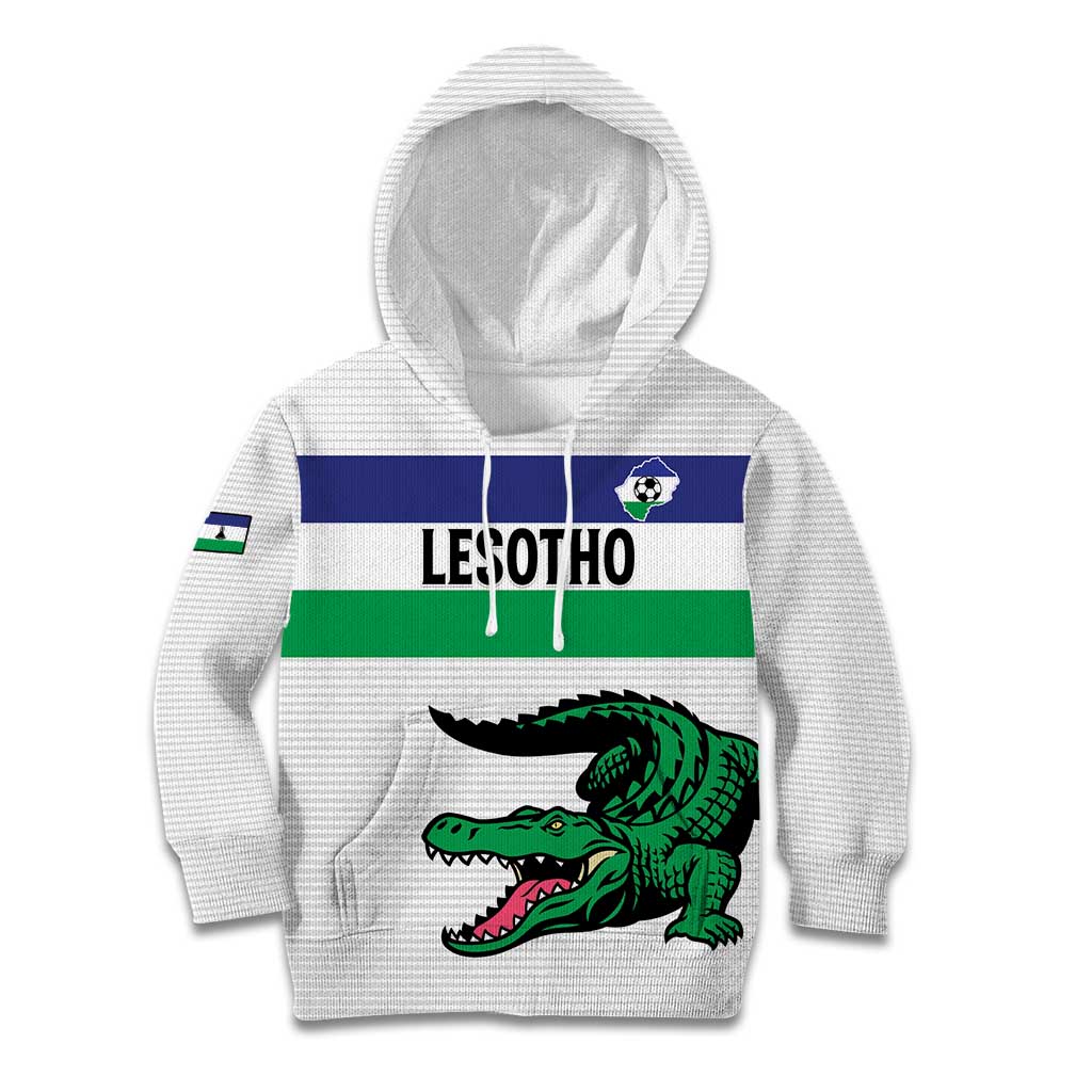 Custom Lesotho Football Kid Hoodie Likuena For Victory