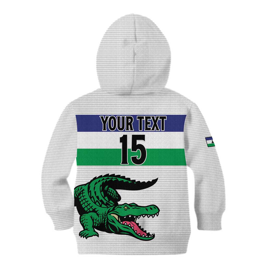Custom Lesotho Football Kid Hoodie Likuena For Victory