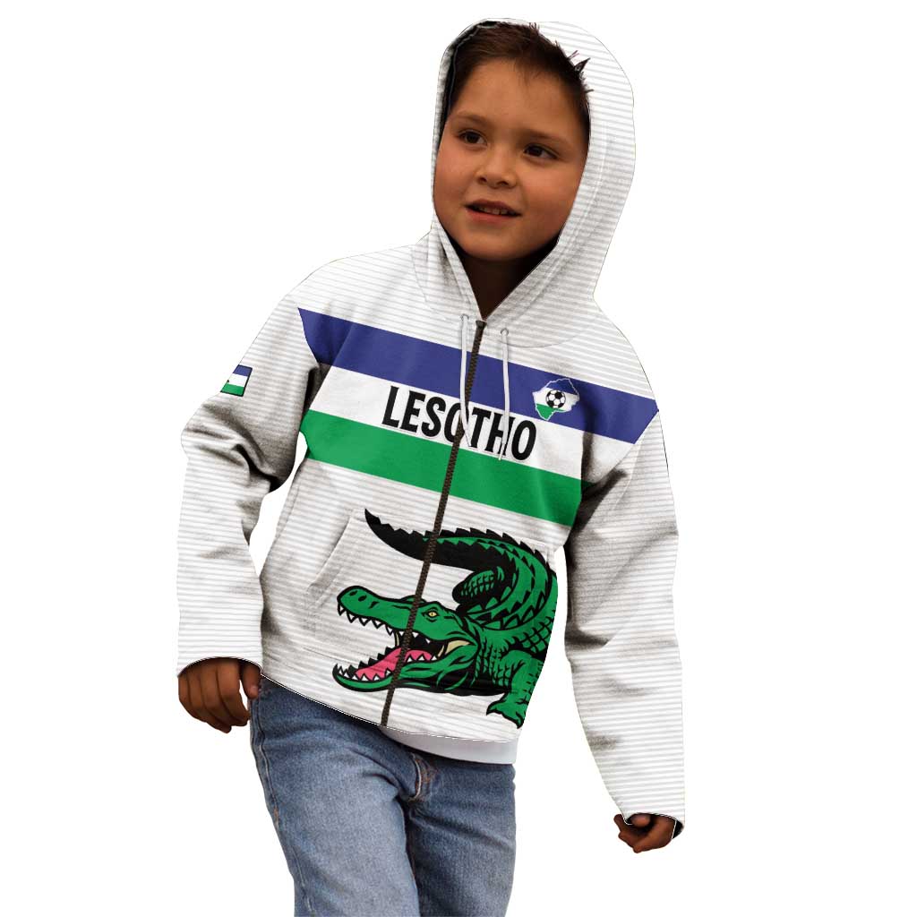 Custom Lesotho Football Kid Hoodie Likuena For Victory