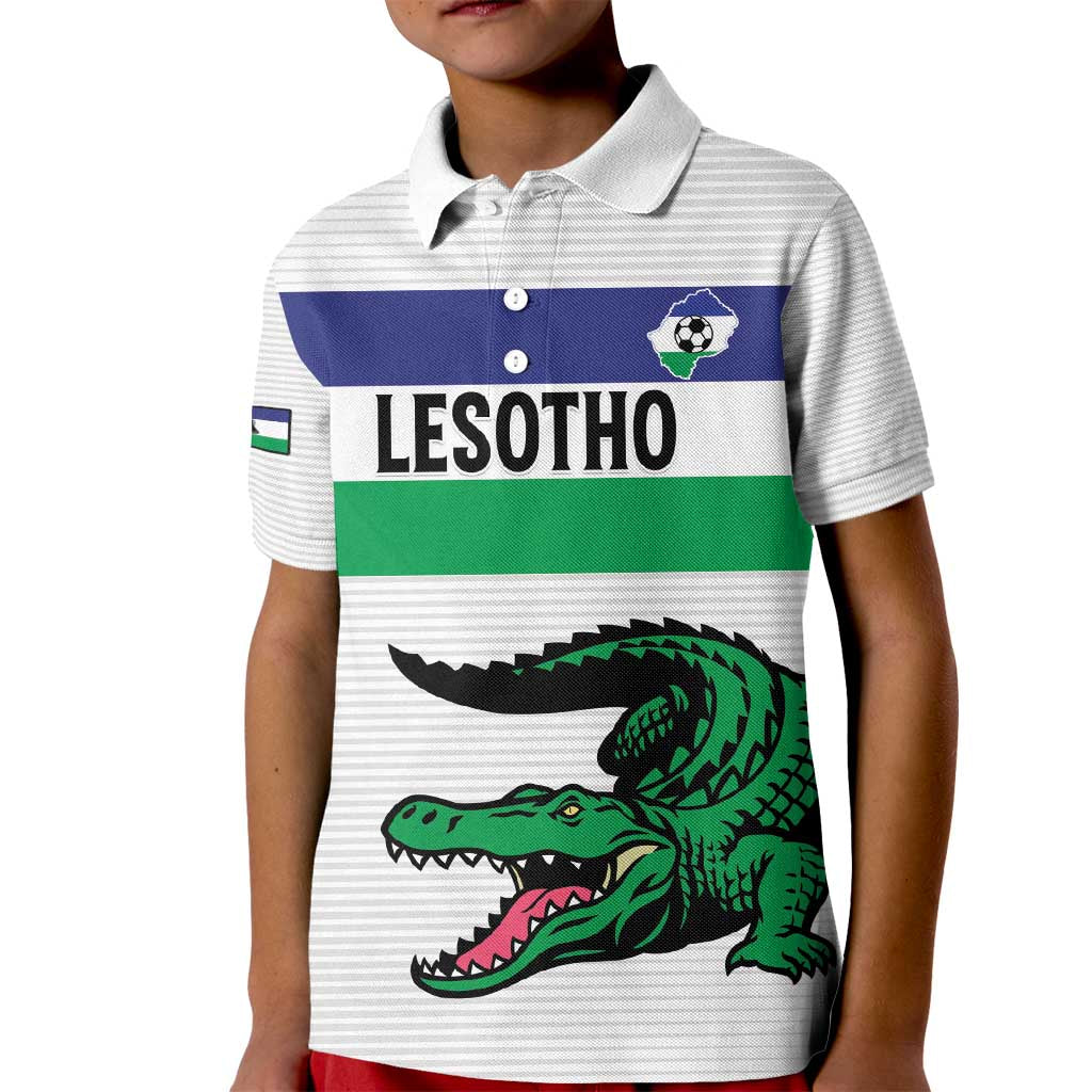Custom Lesotho Football Kid Polo Shirt Likuena For Victory