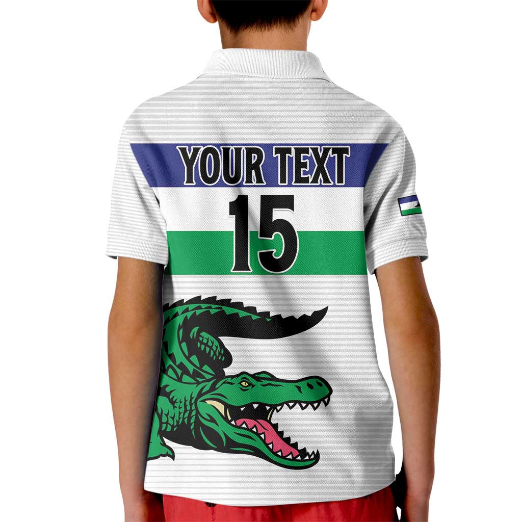 Custom Lesotho Football Kid Polo Shirt Likuena For Victory