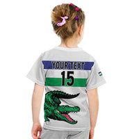Custom Lesotho Football Kid T Shirt Likuena For Victory