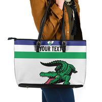 Custom Lesotho Football Leather Tote Bag Likuena For Victory