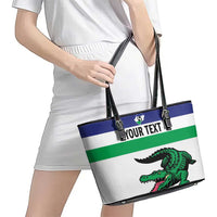 Custom Lesotho Football Leather Tote Bag Likuena For Victory