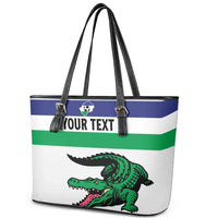 Custom Lesotho Football Leather Tote Bag Likuena For Victory