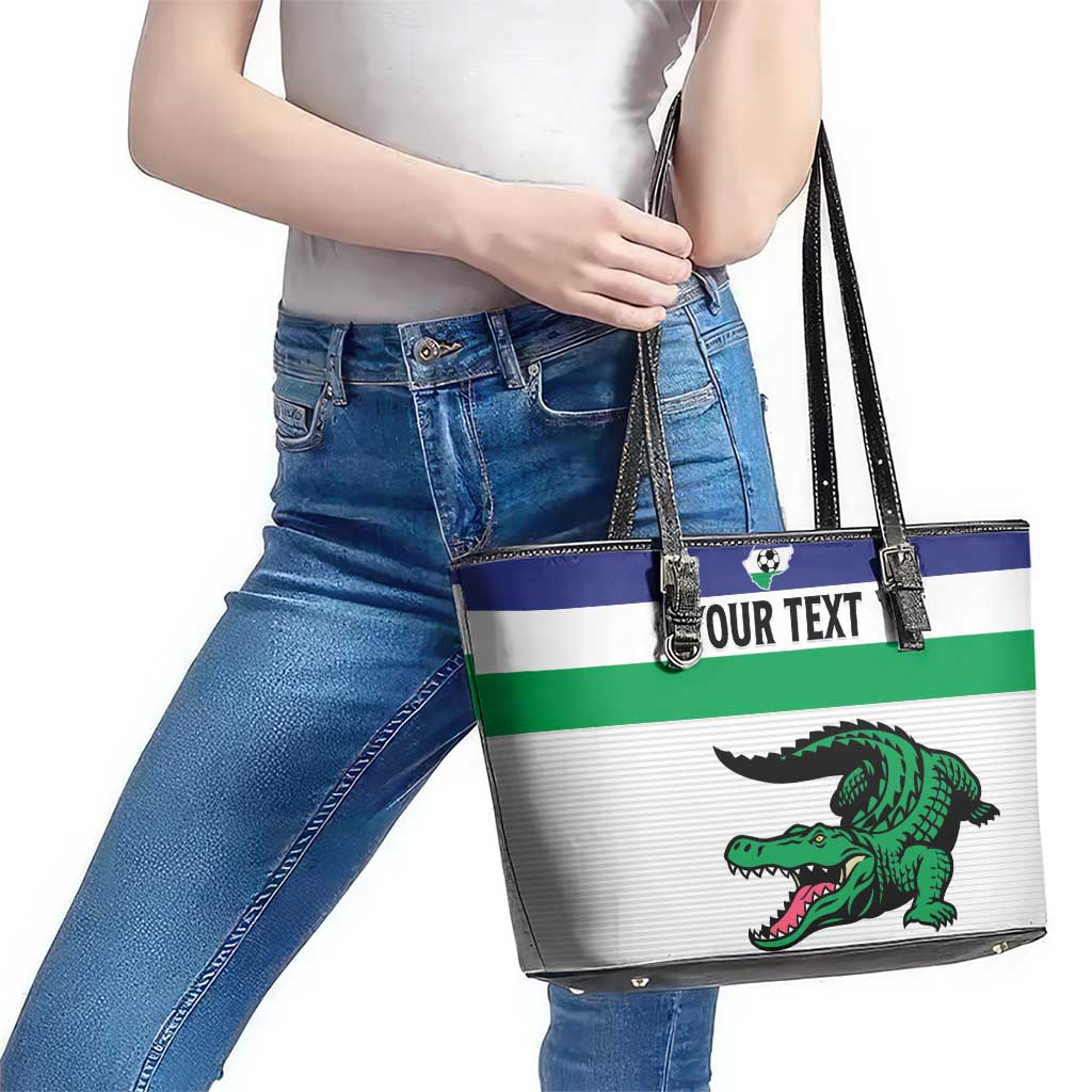 Custom Lesotho Football Leather Tote Bag Likuena For Victory