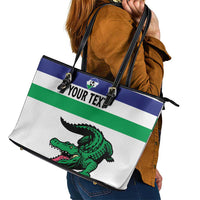 Custom Lesotho Football Leather Tote Bag Likuena For Victory